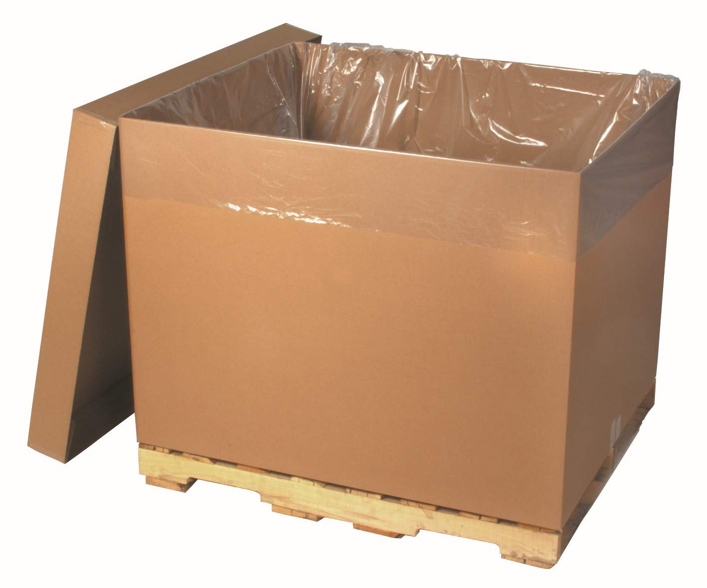 AVIDITI Shipping Pallet Covers Clear, 52"L x 48"W 60"H 50-Pack | for Packing, Moving and Storage 52x48x60 524860 - Image 3