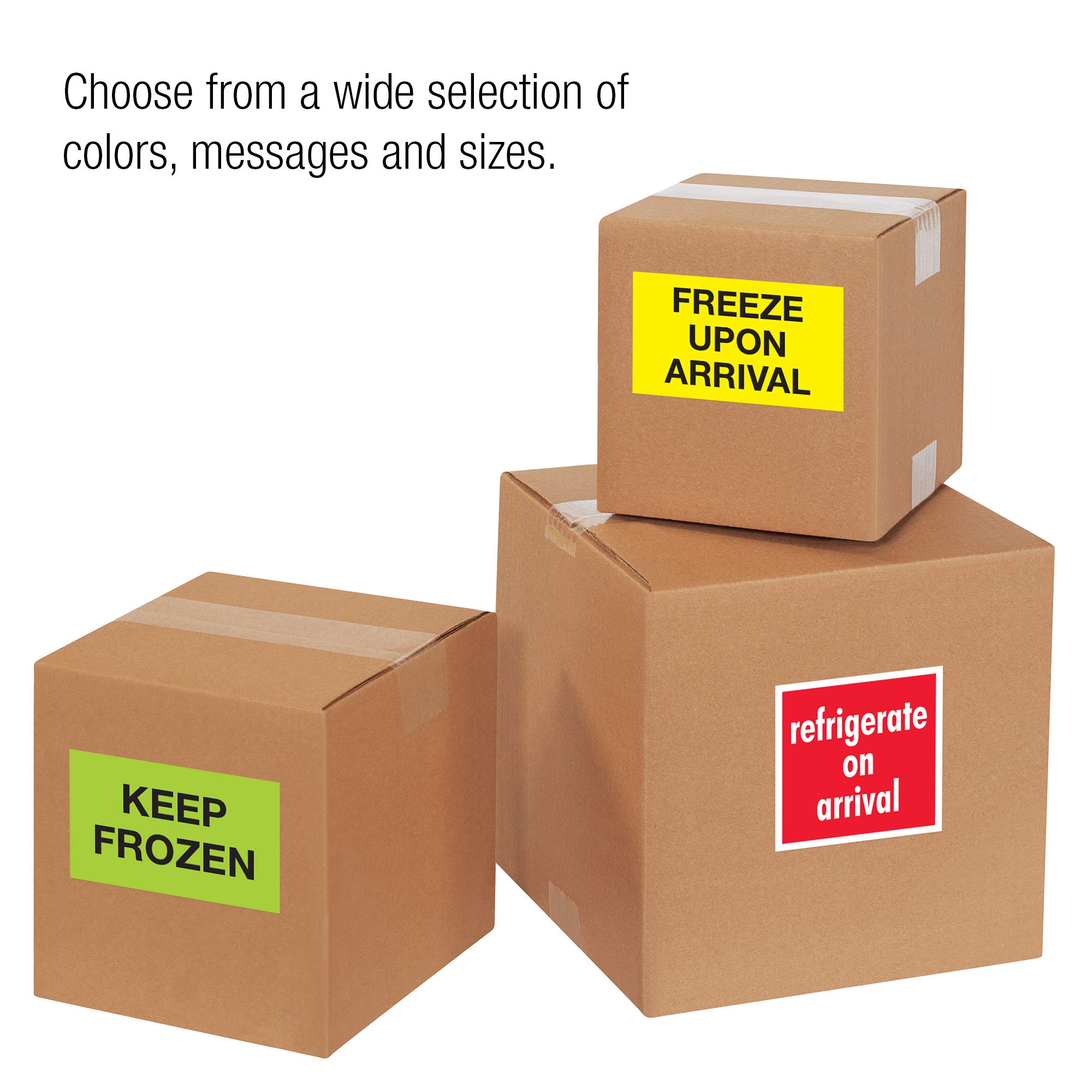 Tape Logic TLDL1327 Climate Labels, " "Refrigerate Upon Arrival", 2" x 3", Fluorescent Green, 1 Roll of 500 Labels - Image 4